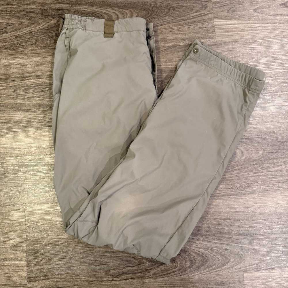 Montane Mens Nylon Lightweight Outdoor Khaki Green XL Pants Snap Ankle 32x32